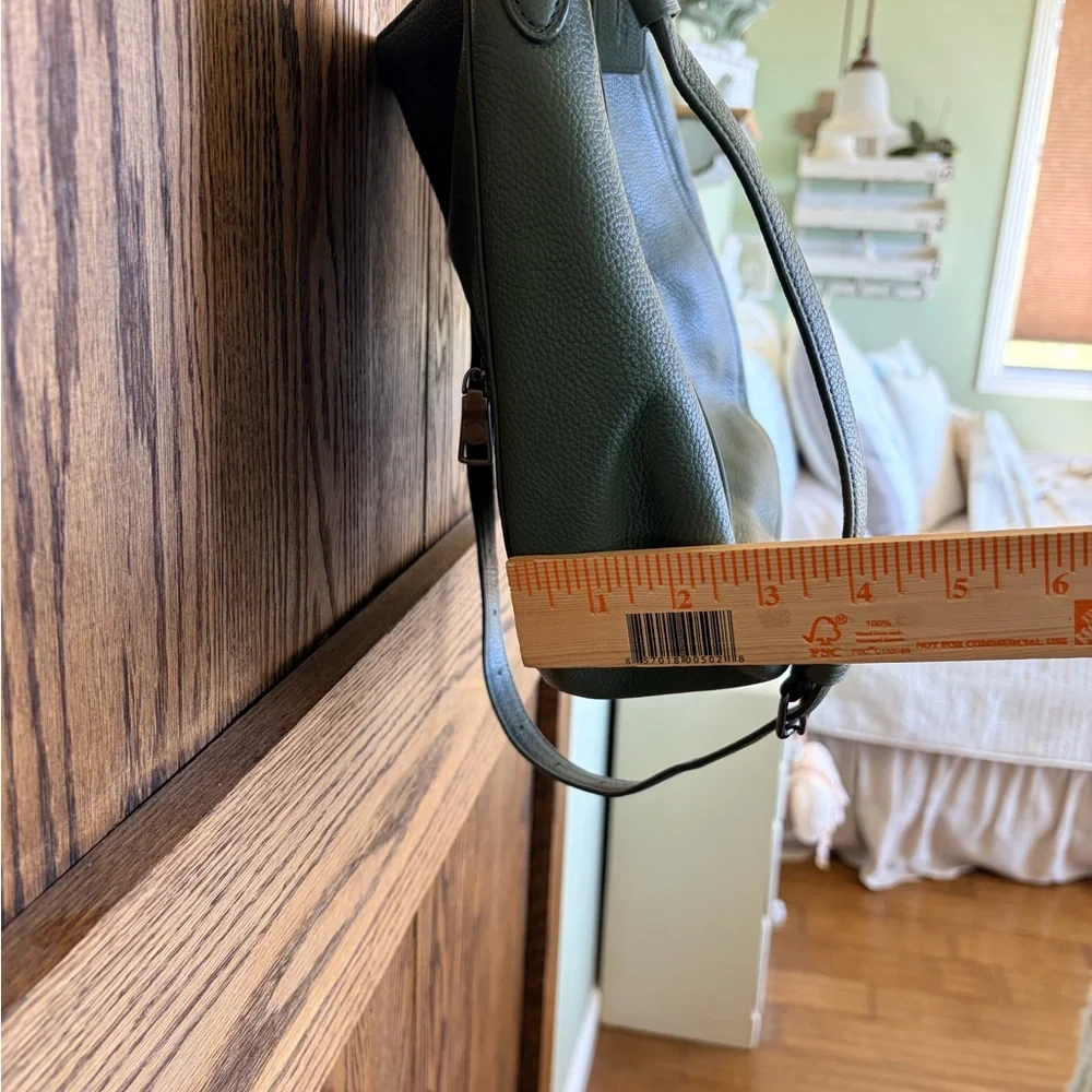💚Coach💚 Army Green Leather Hobo Shoulder Bag - Picture 9 of 14